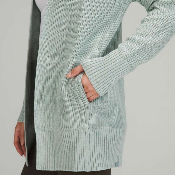 Lululemon Cashmere Knit Wrap Cardigan Sweater Relaxed Fit Open Oversized Long - Picture 2 of 12